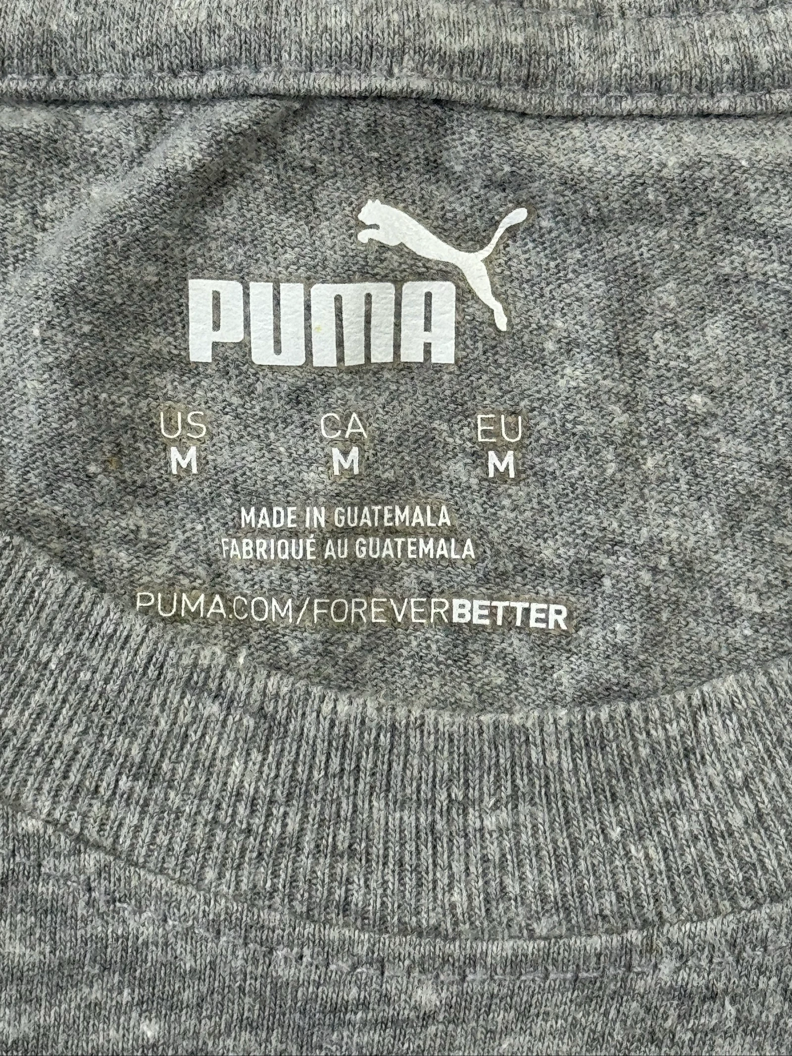PUMA Big Logo Graphic T-Shirt Grey Orange Black – Size M – photo 6